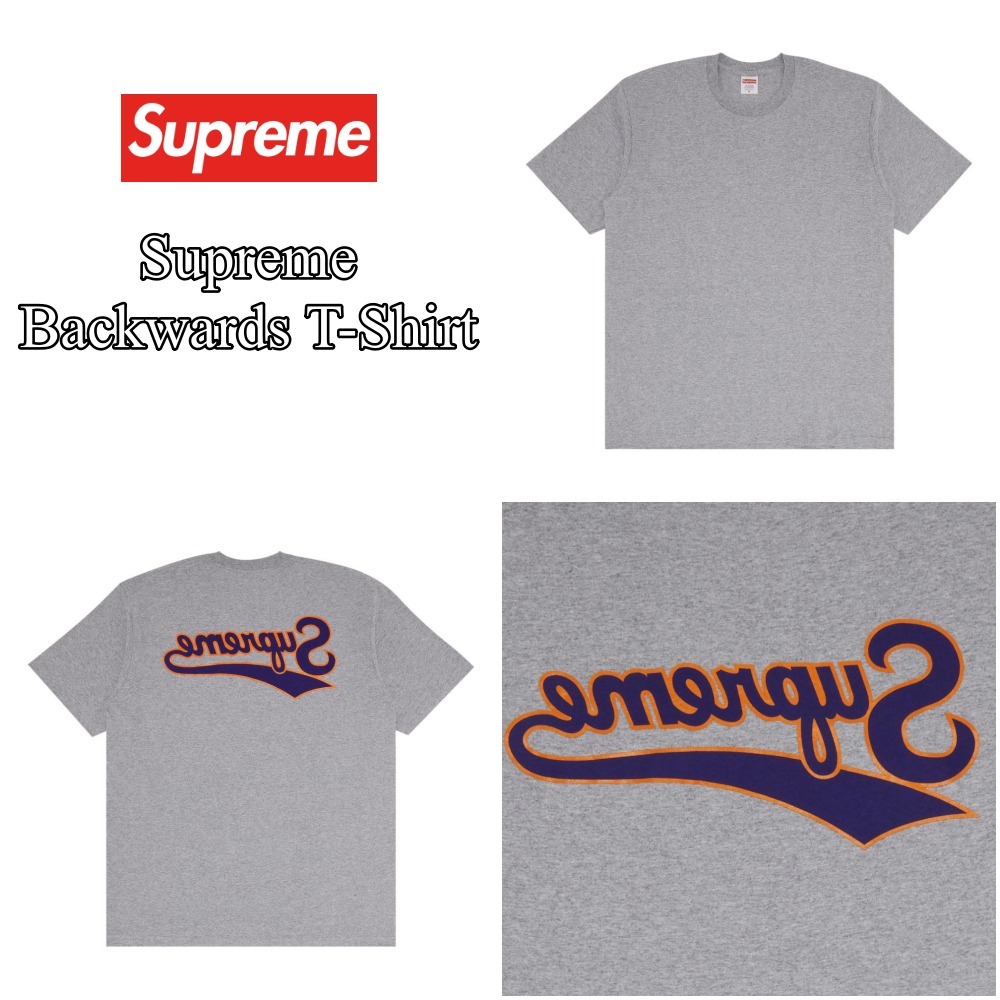 【Supreme】Backwards T-Shirt★Heather Grey★24SS★