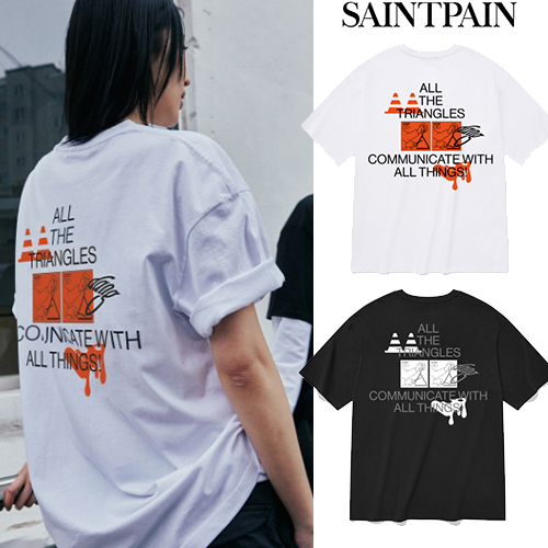 Tシャツ・カットソー [SAINTPAIN] SP X TS ALL THE TRIANGLES T SHIRT