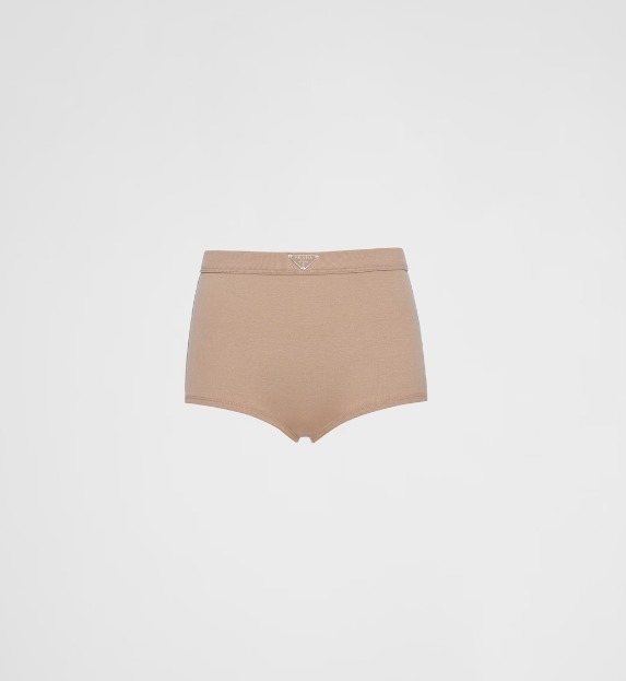 《送料無料》 PRADA Ribbed knit boy shorts