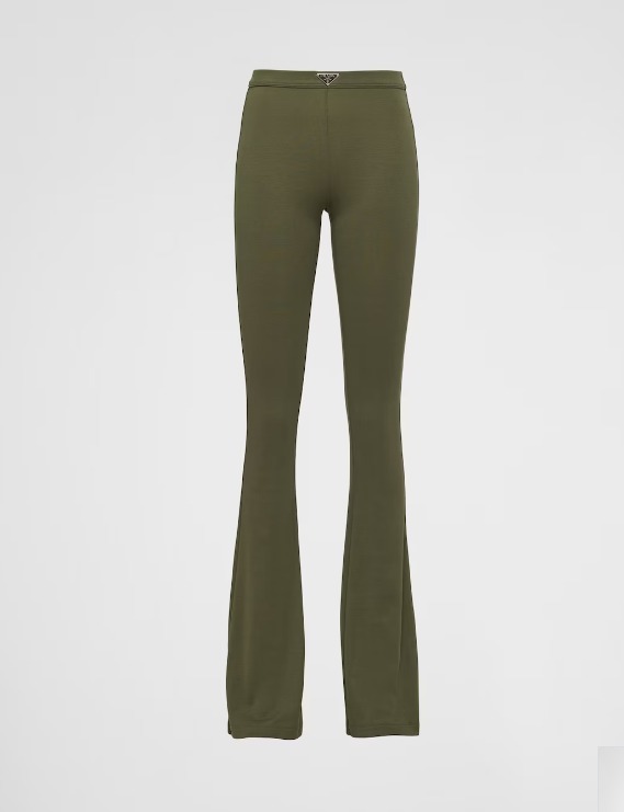 《送料無料》 PRADA Ribbed knit cotton pants