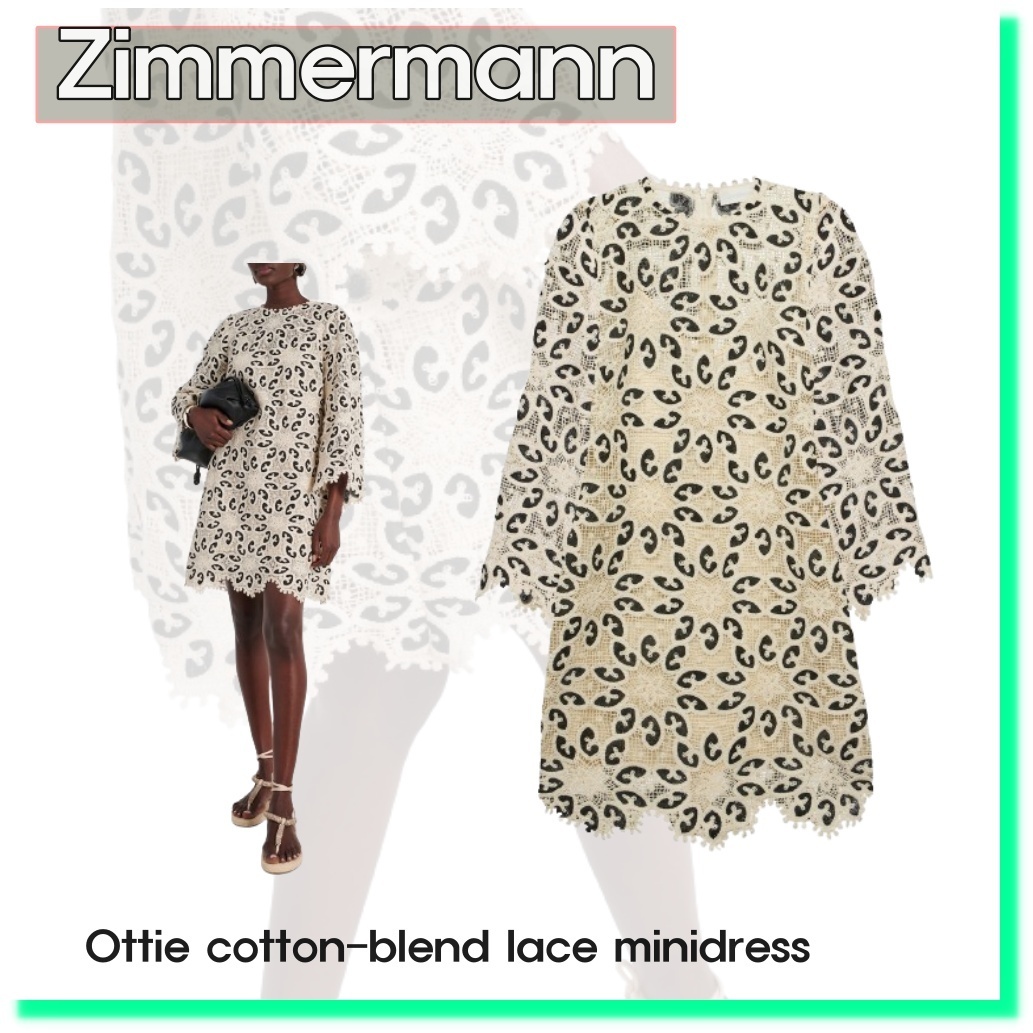 ■Zimmermann コットンブレンド レース ミニドレス