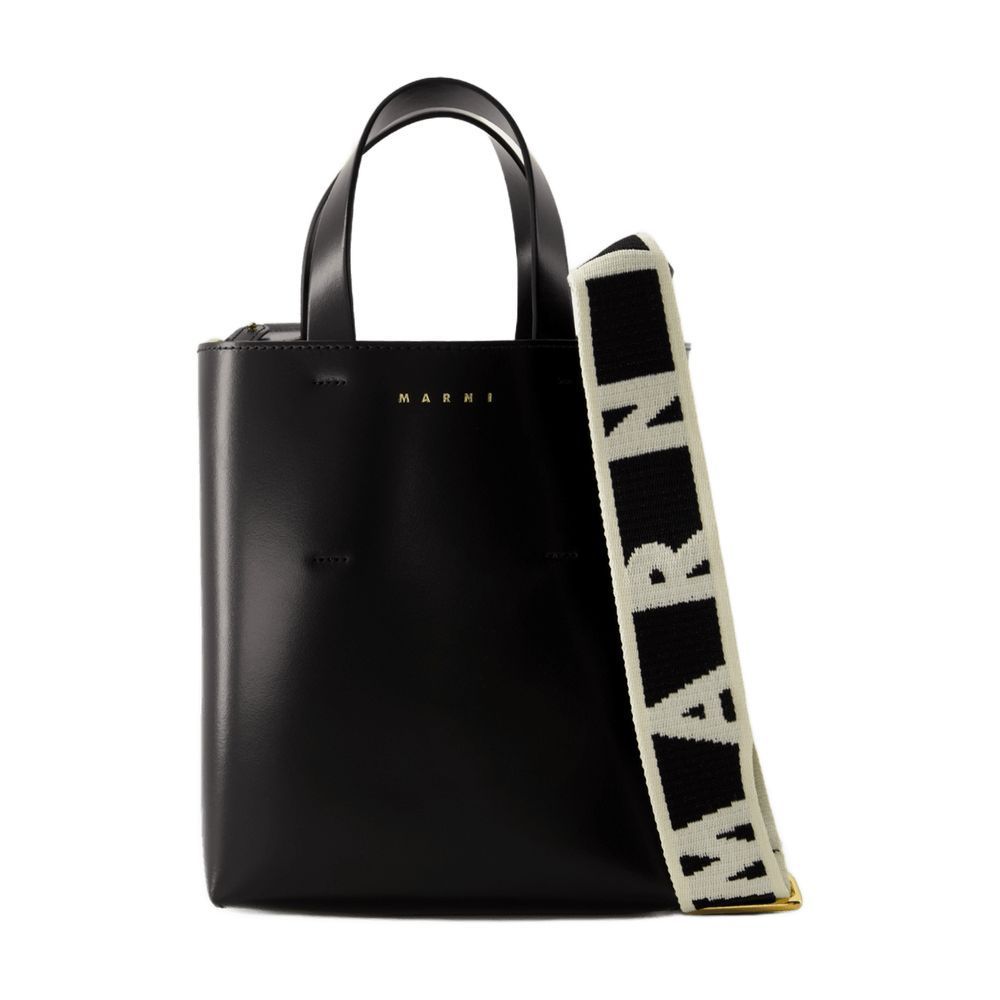 トートバッグ Museo Mini Crossbody - Marni - Leather - Black