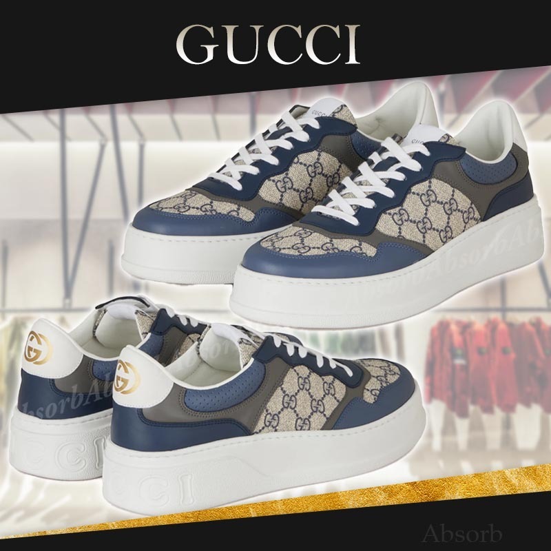 【24AW NEW】GUCCI_men / モノグラム スニーカー / Navy