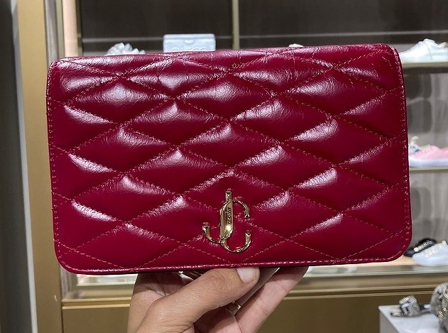 ショルダーバッグ・ポシェット JIMMY CHIOO FARONE QUILTED LEATHER SHOULDER BAG
