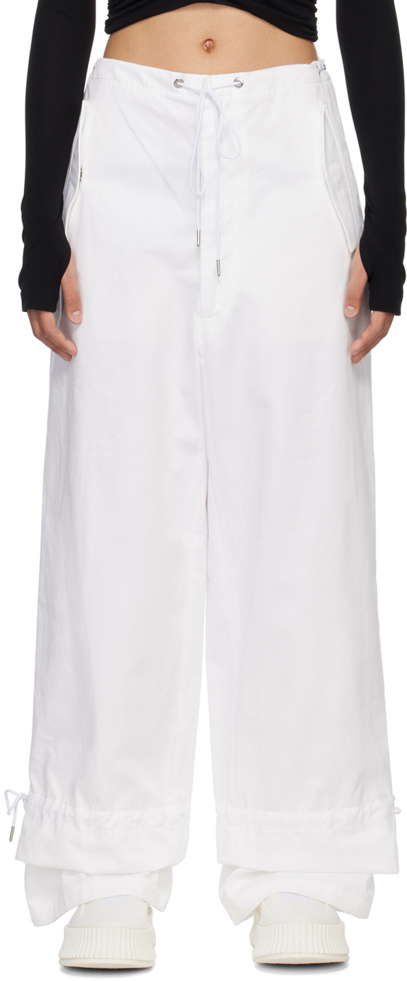 【関税込み】Dion Lee ホワイト Eyelet Tie トラウザーズ
