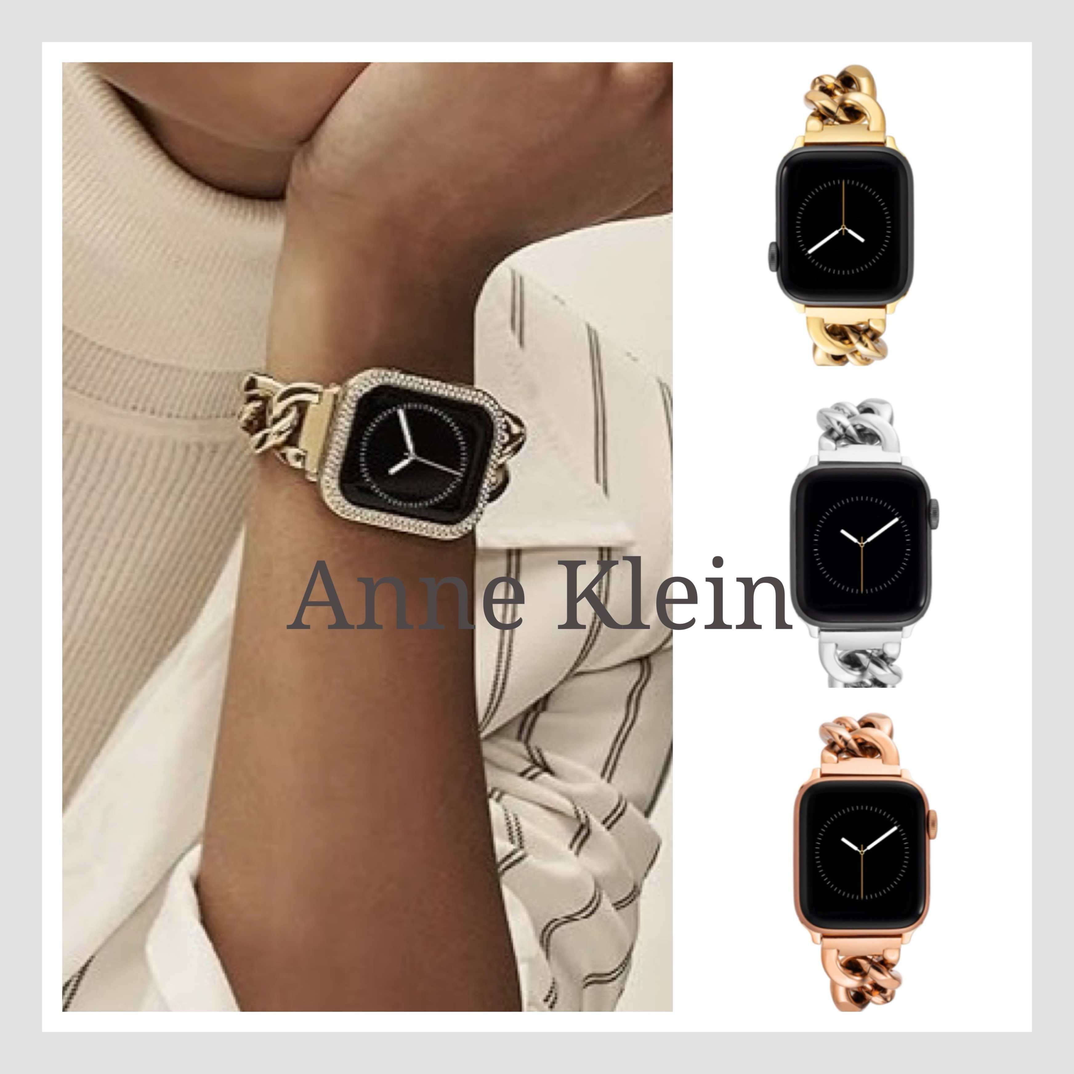 【Anne Klein】チェーン ブレスレット アップル ウォッチ バンド