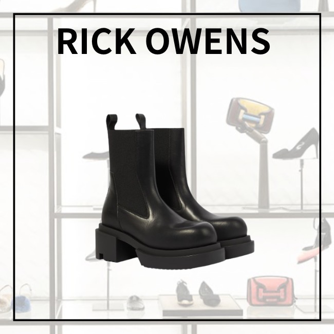 関税送料込【RICK OWENS】レザーチェルシーブーツ
