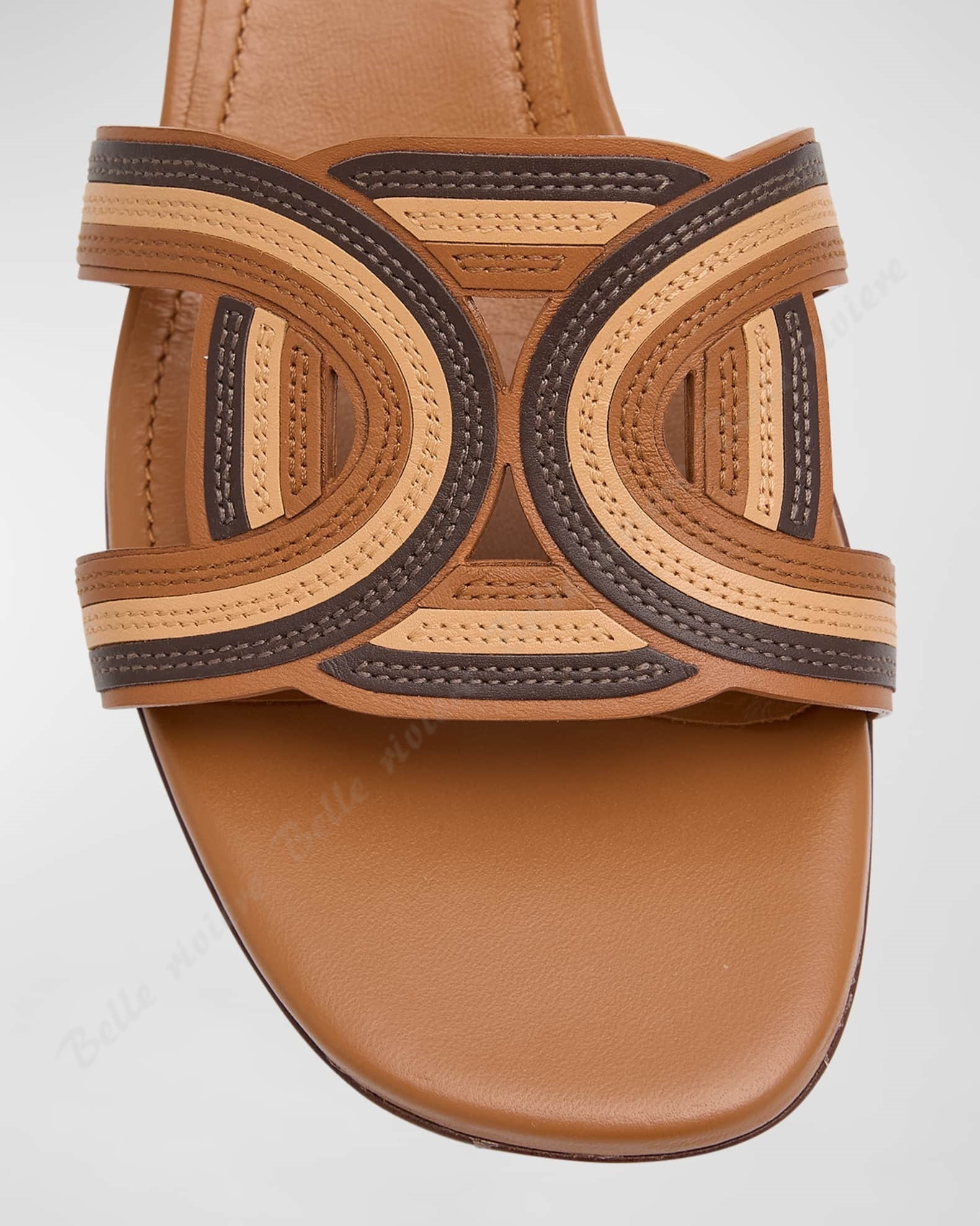 24PF new/TOD'S トリコロールレザーミュールサンダル Mule Beige 24PF new/TOD'S トリコロールレザーミュールサンダル Mule Beige