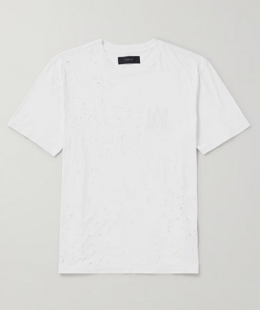 送料関税込み【AMIRI】Shotgun Distressed Cotton-Jersey TShirt