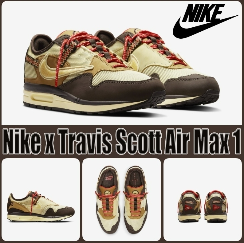 【ナイキ】Nike x Travis Scott Air Max 1 Brown ★人気★