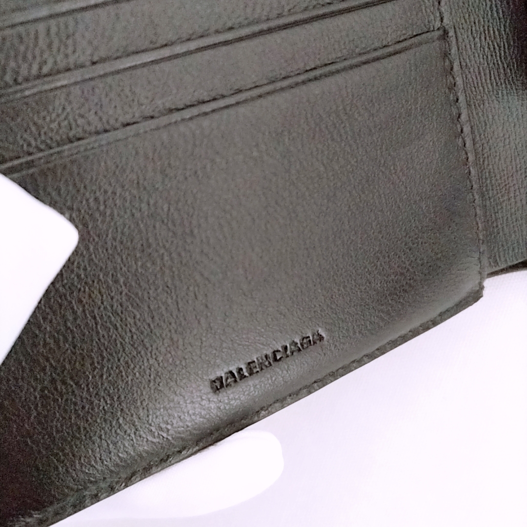 国内発送◇BALENCIAGA CASH 2つ折り財布 小銭入れ付 ラムスキン