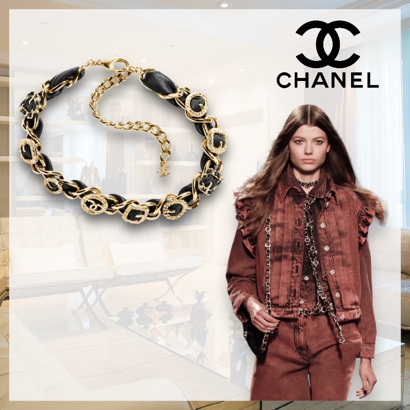 【エレガントなデザイン】CHANEL CCロゴ チョーカー