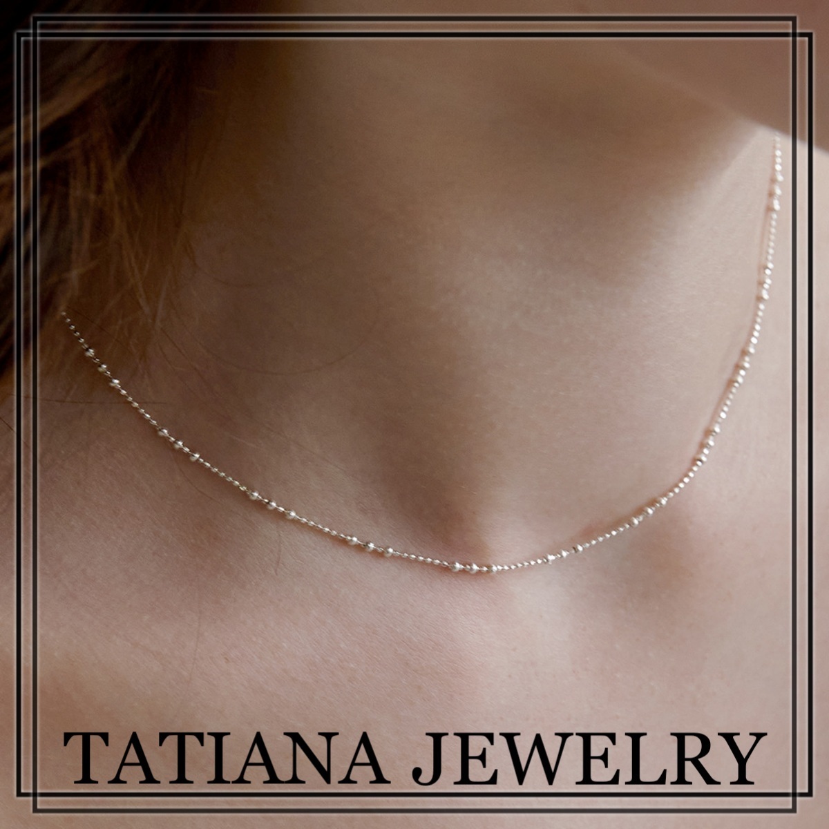 【TATIANA】(Silver925) Triple Ball Chain Necklace 韓国発
