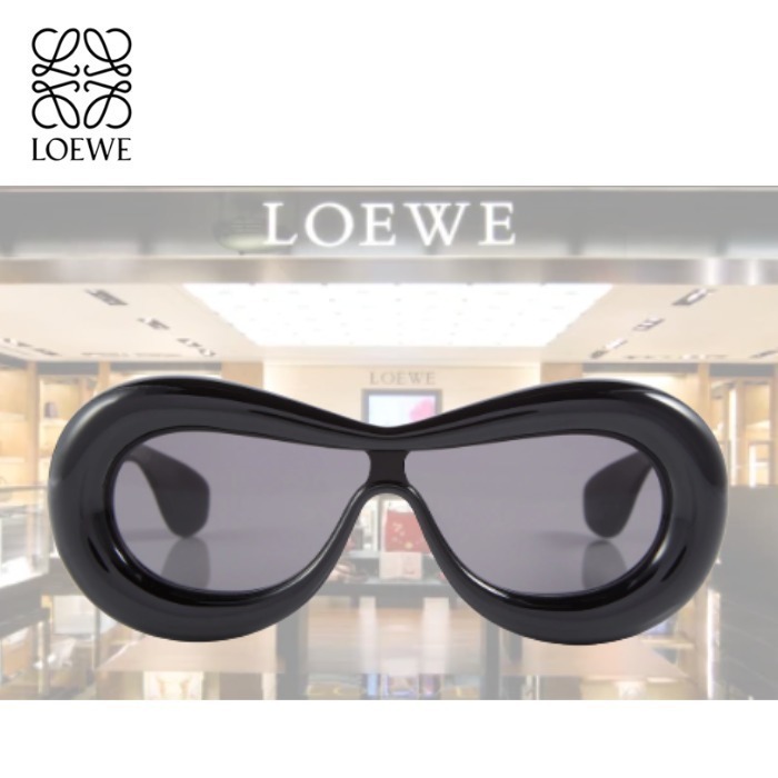 【LOEWE】インフレート オーバル サングラス ブラック