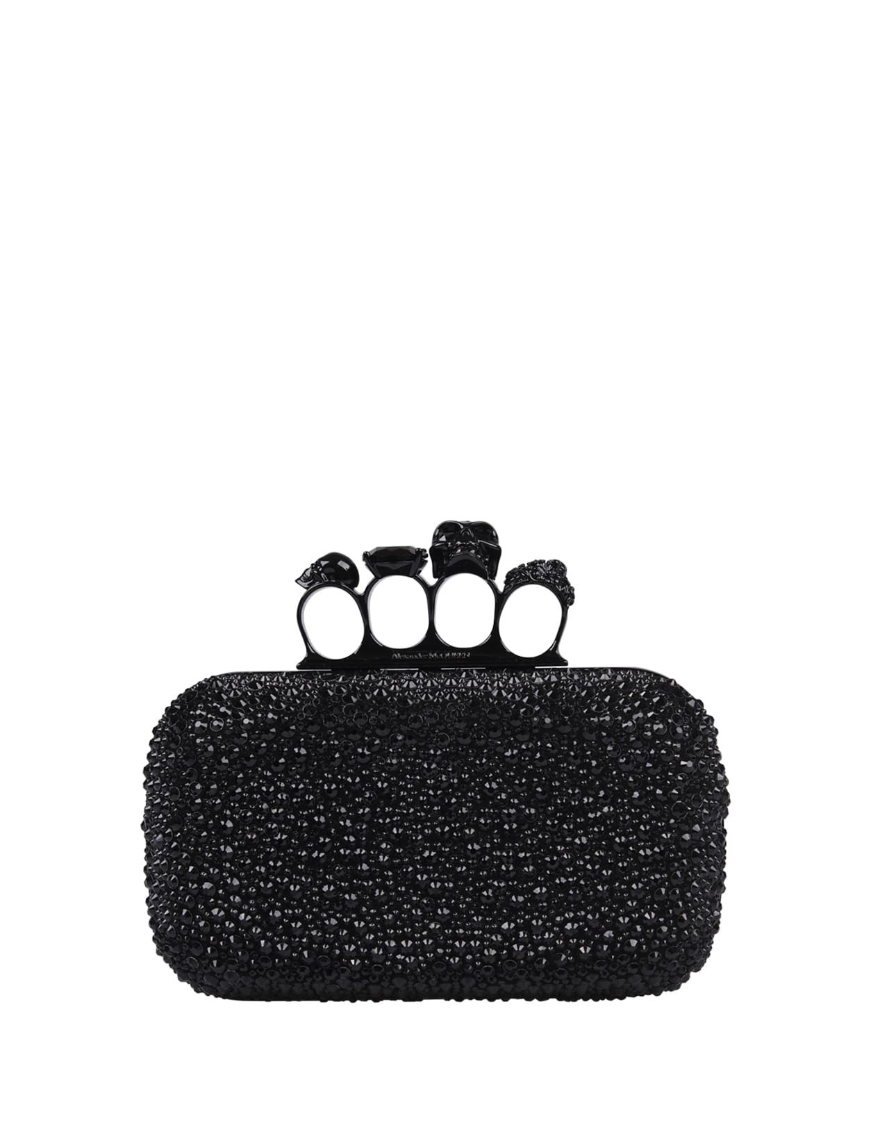 【送料&関税込】Alexander McQueen Black Skull Four Ring Clut
