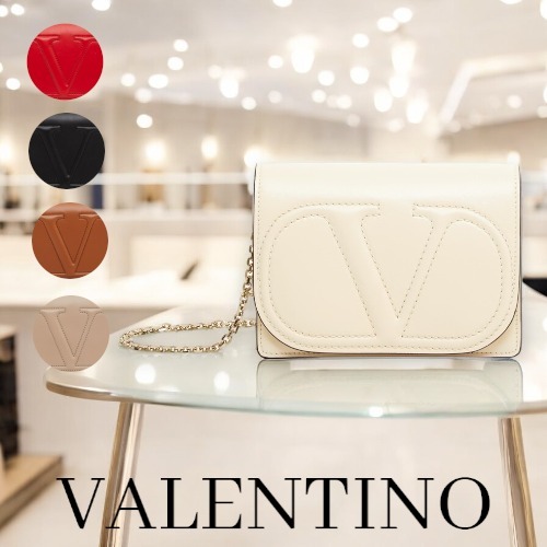 VALENTINO【関税込】VLOGO WALK カーフスキン チェーンポーチ