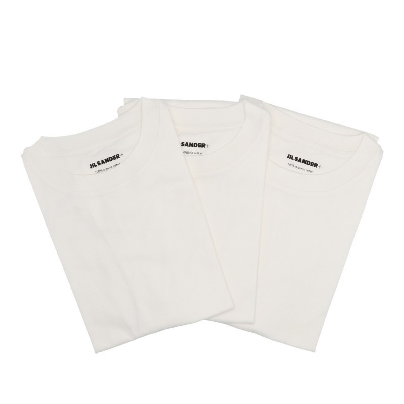 Tシャツ・カットソー Jil Sander FW24 Logo t-shirt pack of 3 (J47GC0001J45048 100)