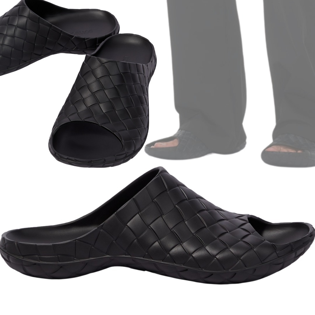 【BOTTEGA VENETA】サンダル ラバー Intrecciato Black 送料込み