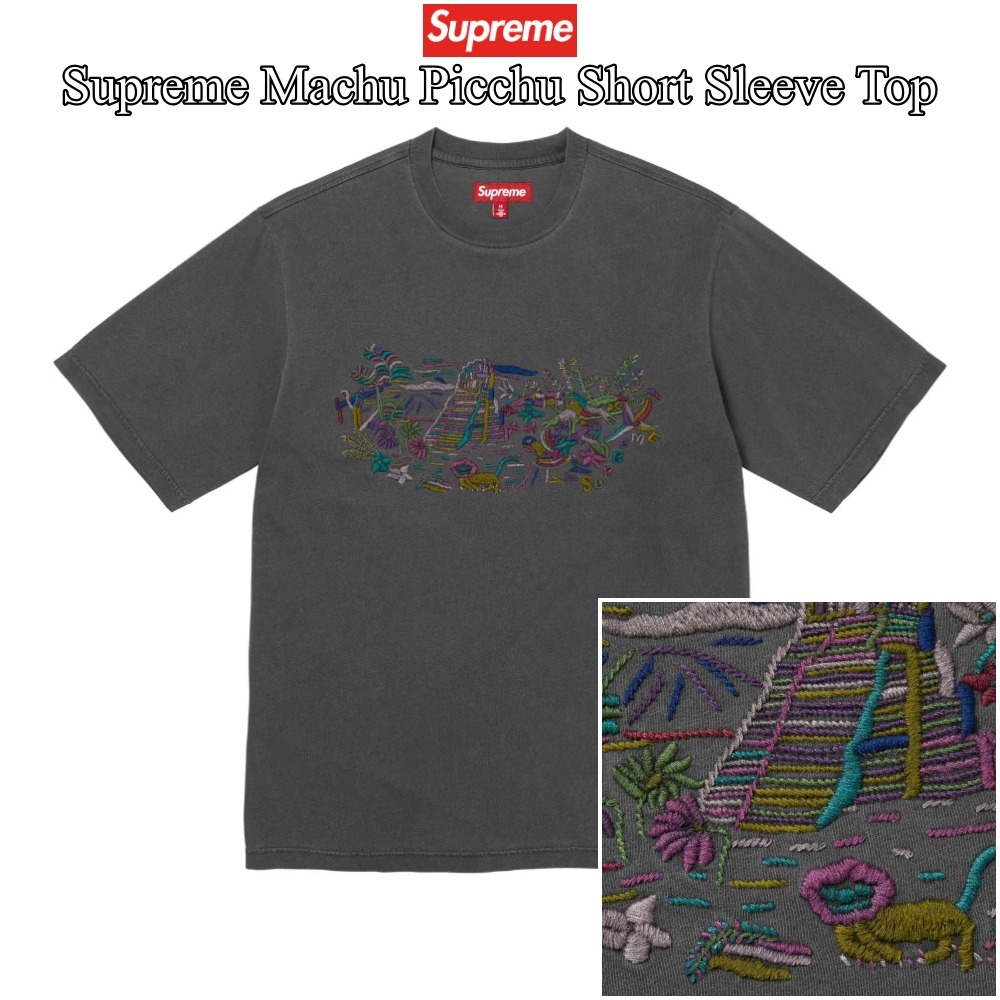 【Supreme】Machu Picchu Short Sleeve Top★Black★24SS★