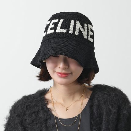 【CELINE】トリオンフ ハット 帽子 クロシェ ウール TRIOMPHE セリーヌ （CELINE） トリオンフ クロシェ ニット帽