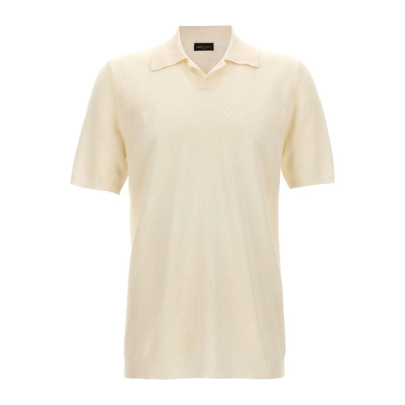 Tシャツ・カットソー Roberto Collina SS24 Openwork polo shirt (RT20124 RT2001)