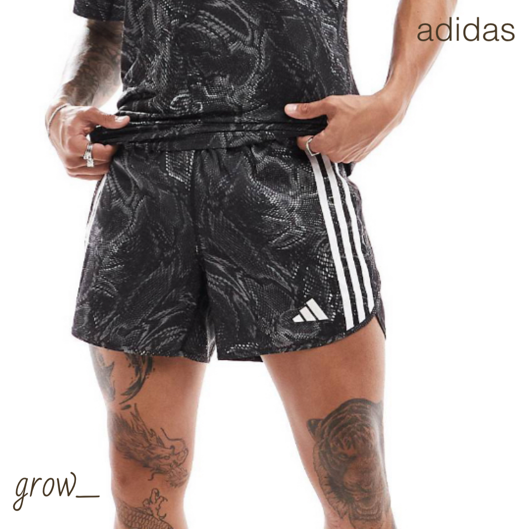 adidas オウンザランエキサイト 総柄プリント ショーツ 送関込