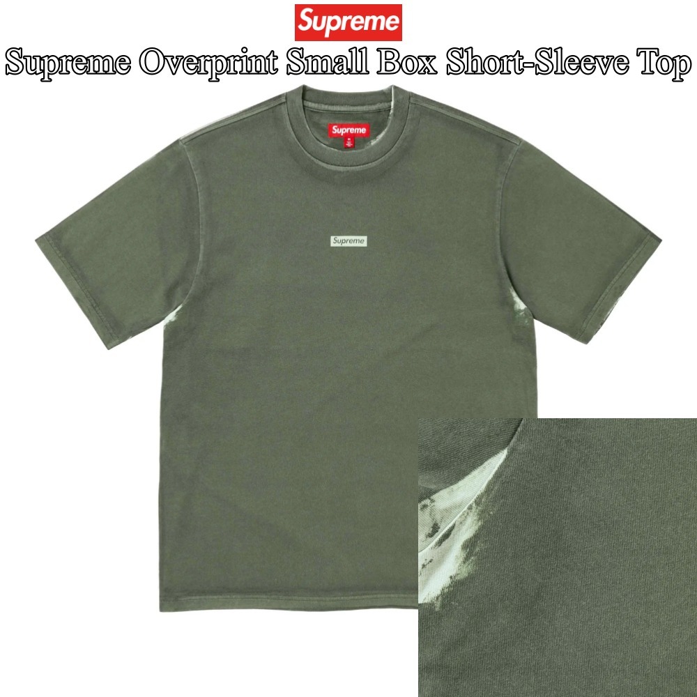 【Supreme】Overprint Small Box S/S Top★Green★24SS★