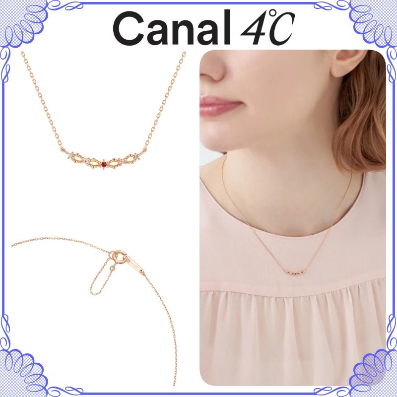 大人気!! Canal 4℃ シルバー ラインモチーフ ネックレス