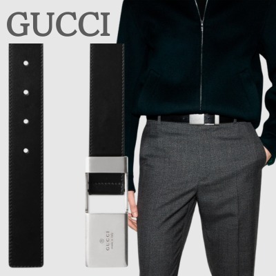 【GUCCI】GUCCI プレート バックル付き ベルト
