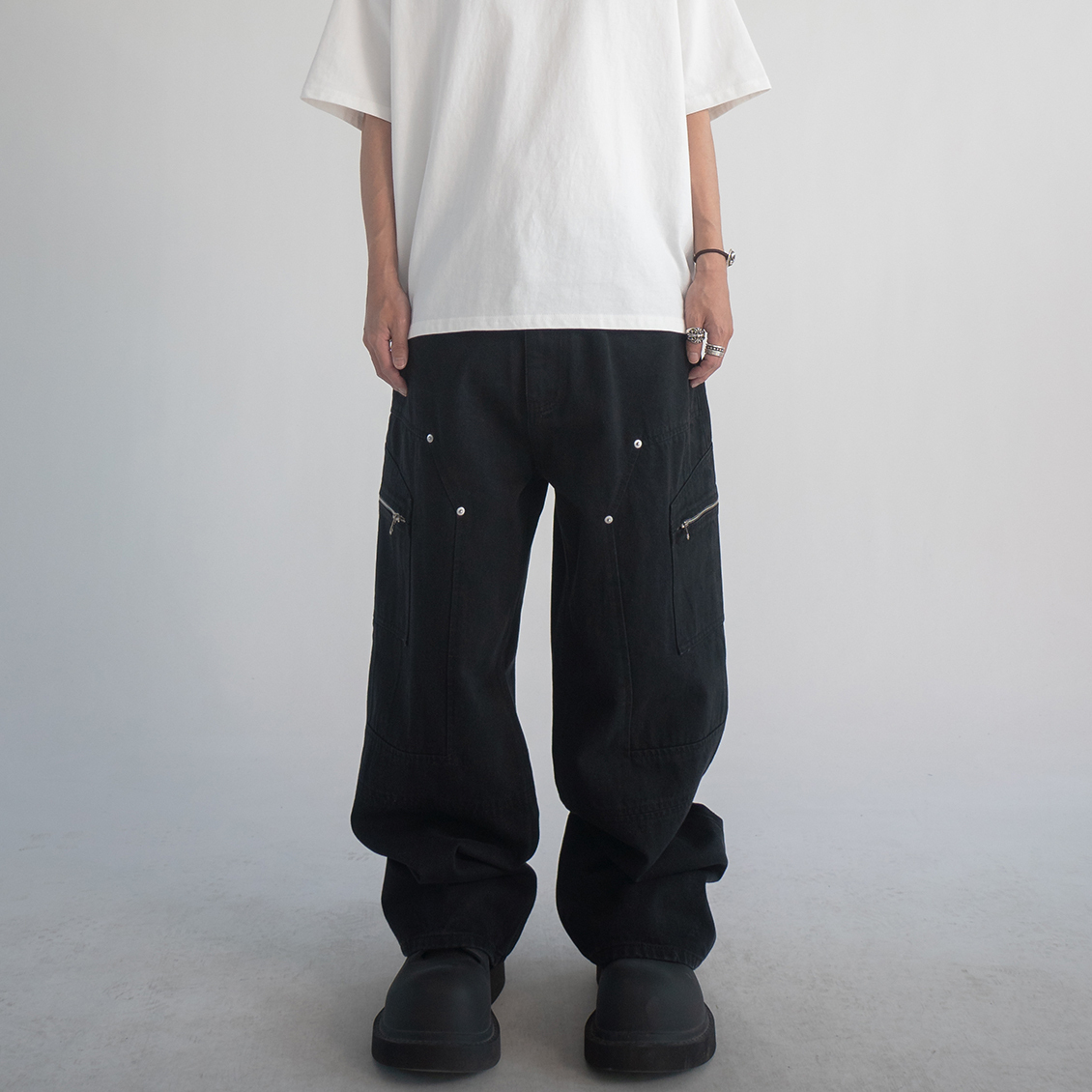 [COLN] steam cargo jeans (2c) デニムパンツ
