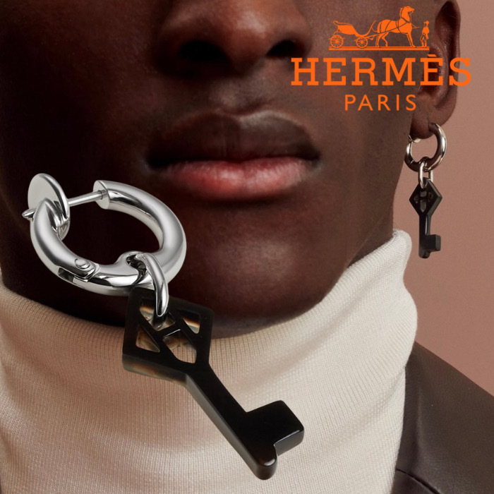 【HERMES】Cle H シングルピアス 《クレH》