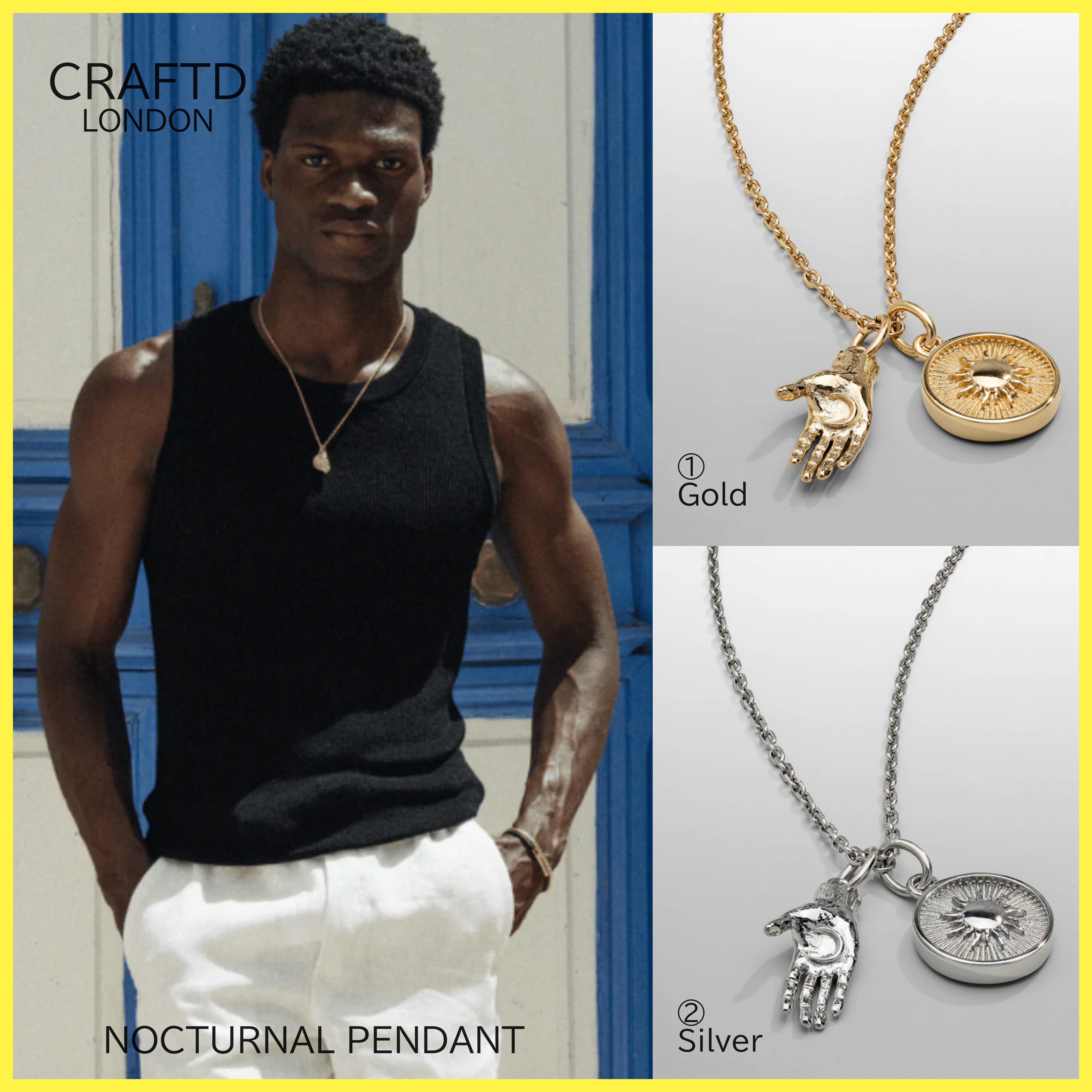 送税込【CRAFTD London】NOCTURNAL PENDANT ペンダント☆(2色)