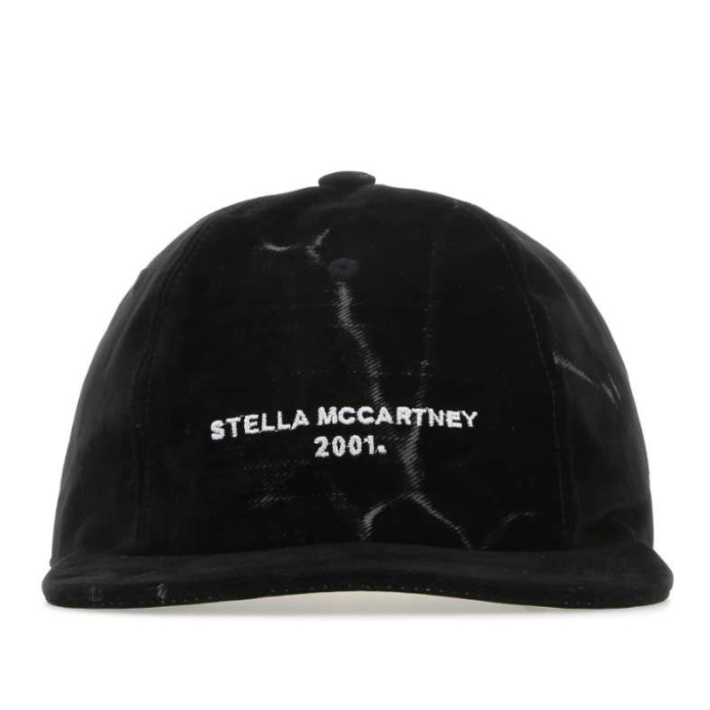 キャップ Stella McCartney Black velvet baseball cap