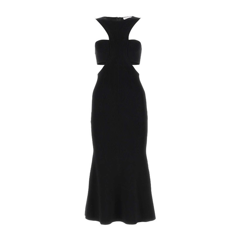 ワンピース alexander mcqueen Black viscose blend dress