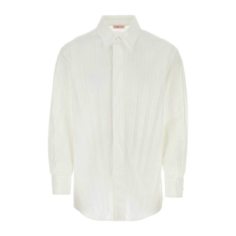 Tシャツ・カットソー VALENTINO White tech nylon oversize shirt (2V0ABX955ET 0BO)