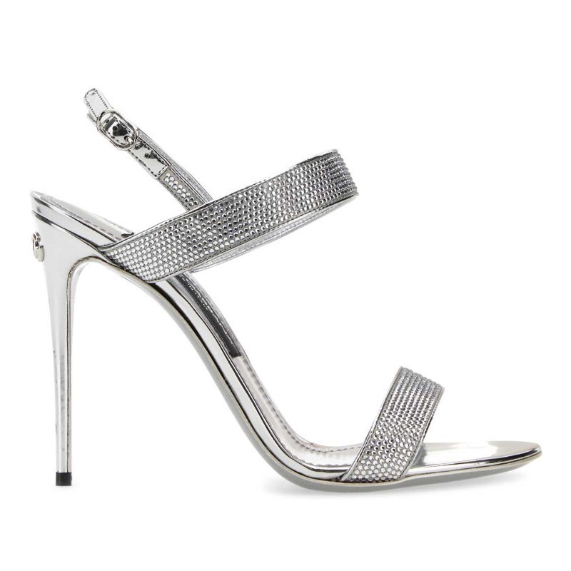 サンダル・ミュール Dolce & Gabbana Embellished satin Keira sandals
