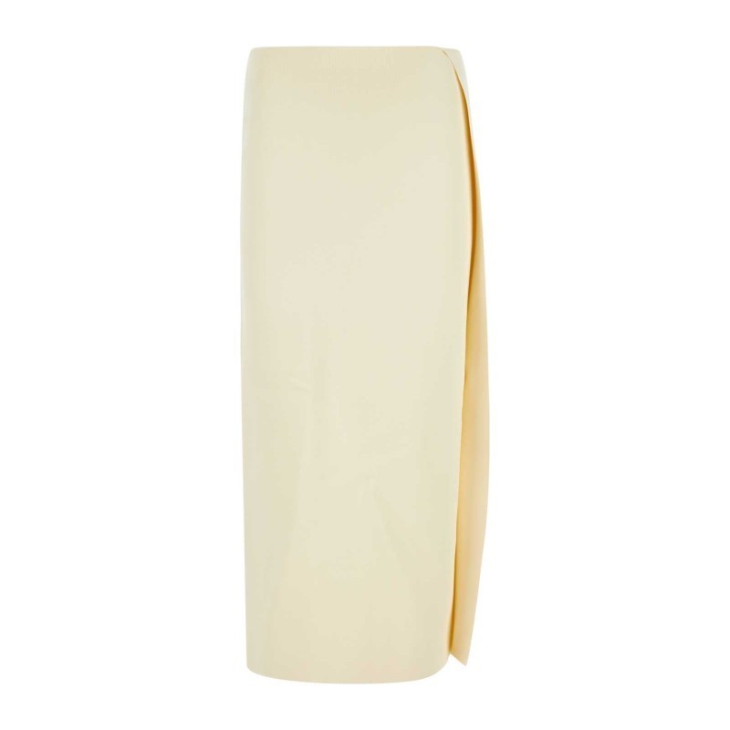 スカート Jil Sander Ivory viscose blend skirt (J03MA0115J18273 102)