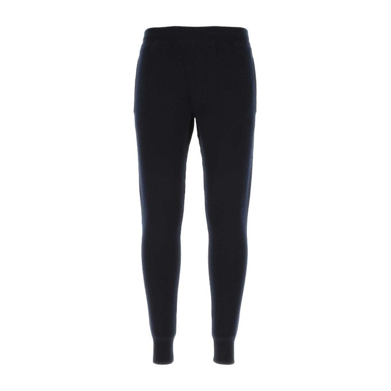 トラックパンツ・ジャージ PRADA Dark blue stretch cashmere blend joggers
