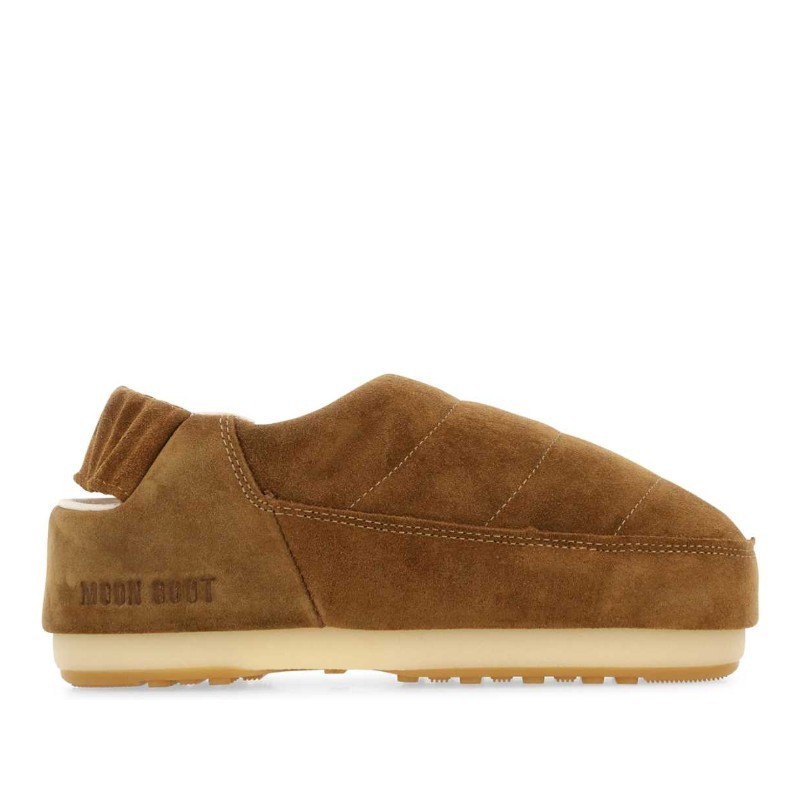 スリッポン MOON BOOT Camel suede Evolution slippers (14601500 001)