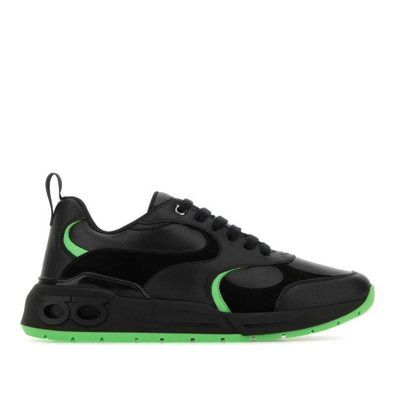 スニーカー FERRAGAMO Black leather Cosimina sneakers