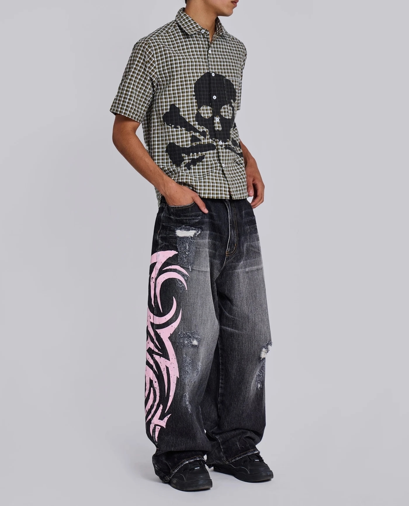 JADED LONDON Wasted チェック シャツ 送料/関税込 日本未入荷☆】*JADED LONDON* Wasted Check Shirt
