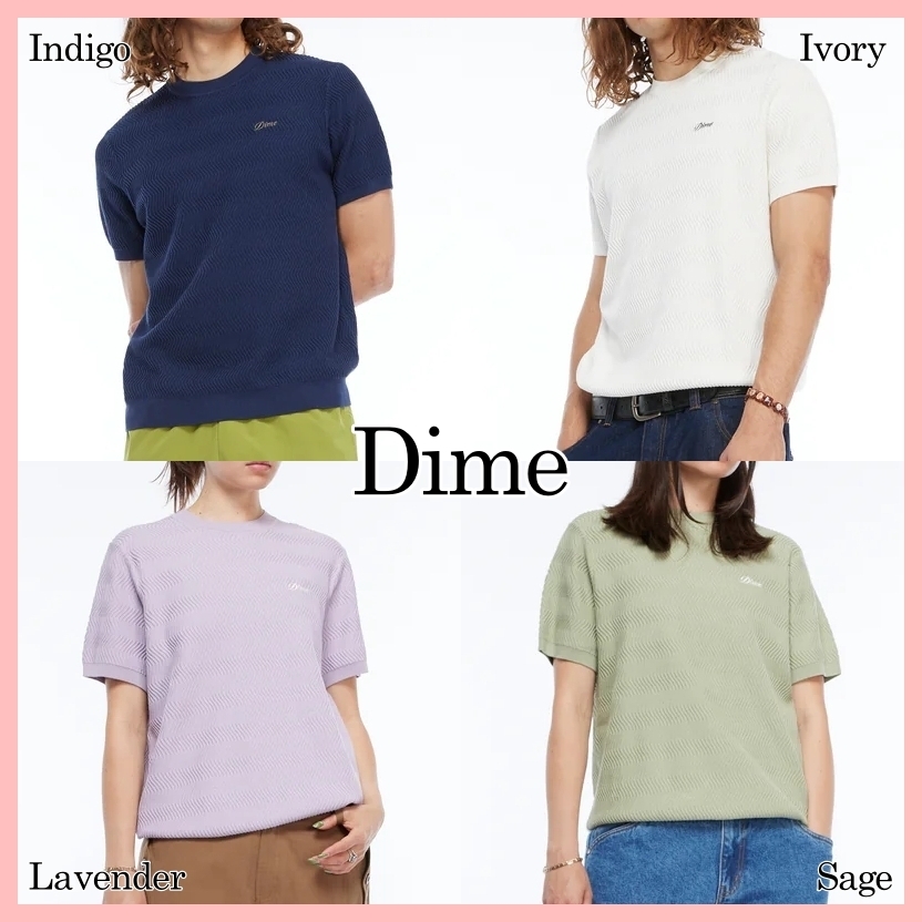 Dime WAVE ニット 半袖 シャツ 4色 送料込み