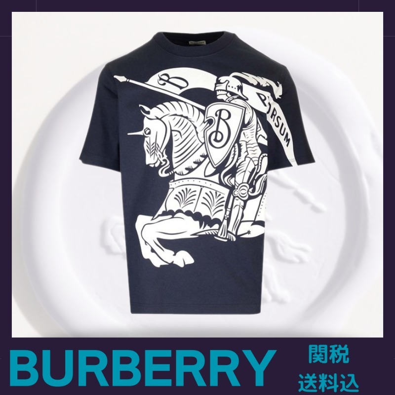 人気☆【BURBERRY】EKDを使用したコットンTシャツ Tシャツ