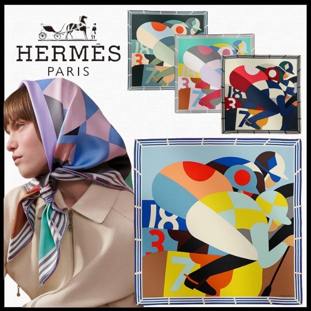 大人気☆HERMES 18-3-7 スカーフ 90 (HERMES/スカーフ) H004164S