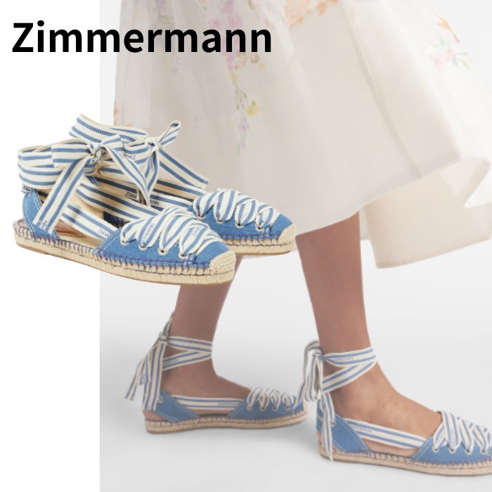 【Zimmermann】Sol デニム エスパドリーユ ブルー