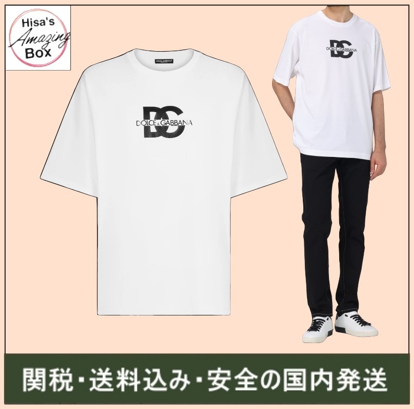 (送料・関税込)DOLCE & GABBANA 半袖 ロゴ 白 Tシャツ