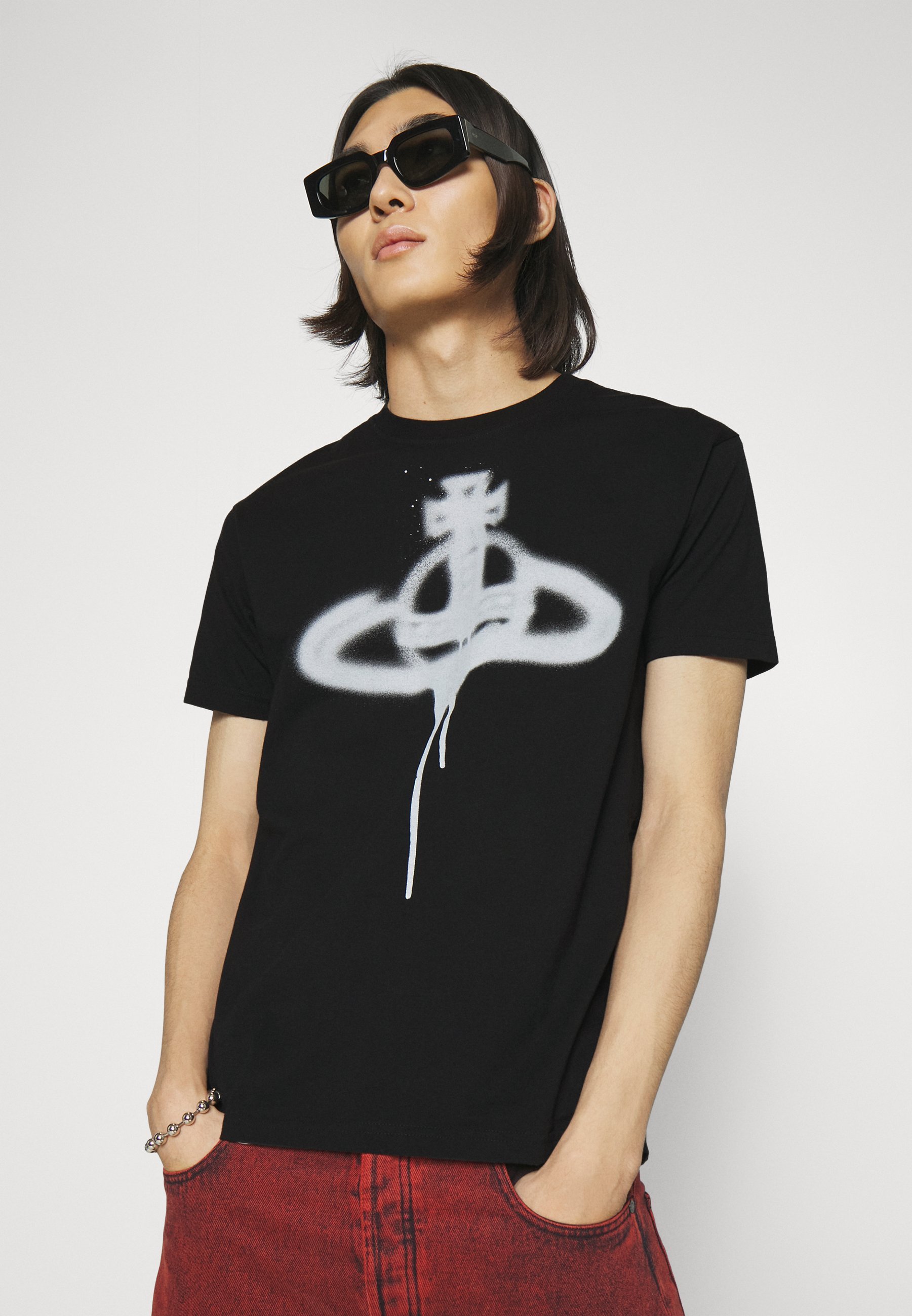 【国内在庫】2色あり◆オーガニックコットン スプレー Tシャツ