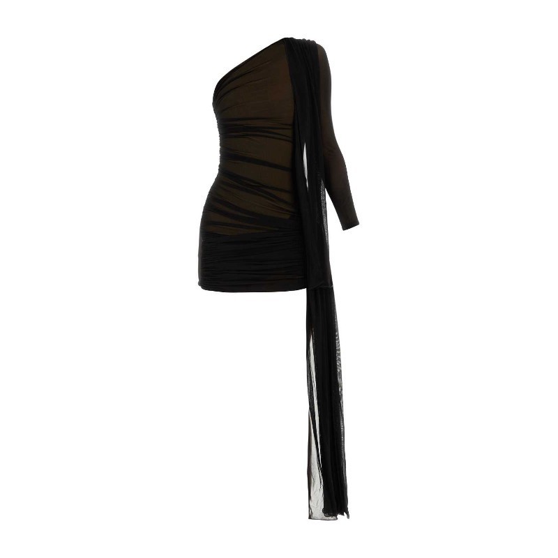 ワンピース DION LEE Black viscose blend one-shoulder dress