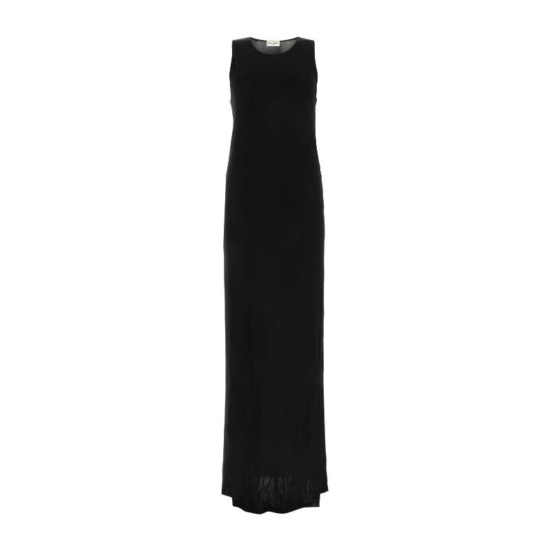 ワンピース Saint Laurent Black viscose long dress (756782Y7F98 1000)