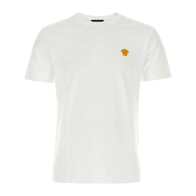 Tシャツ・カットソー VERSACE FW25 White cotton t-shirt (10084811A08489 1W000)